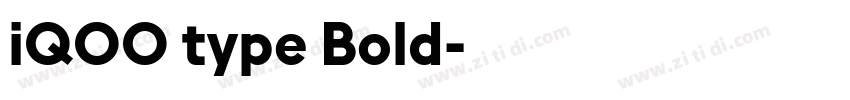 iQOO type Bold字体转换